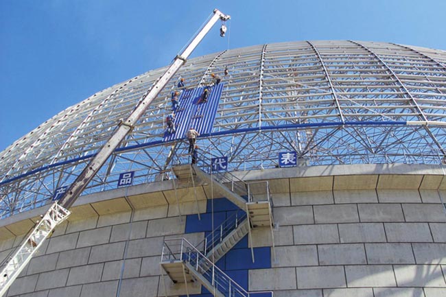 洛阳发电厂球形网架